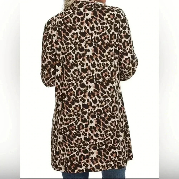 NEW Chic Leopard Print Trench Coat - Lightweight - Sz M - Picture 3 of 7